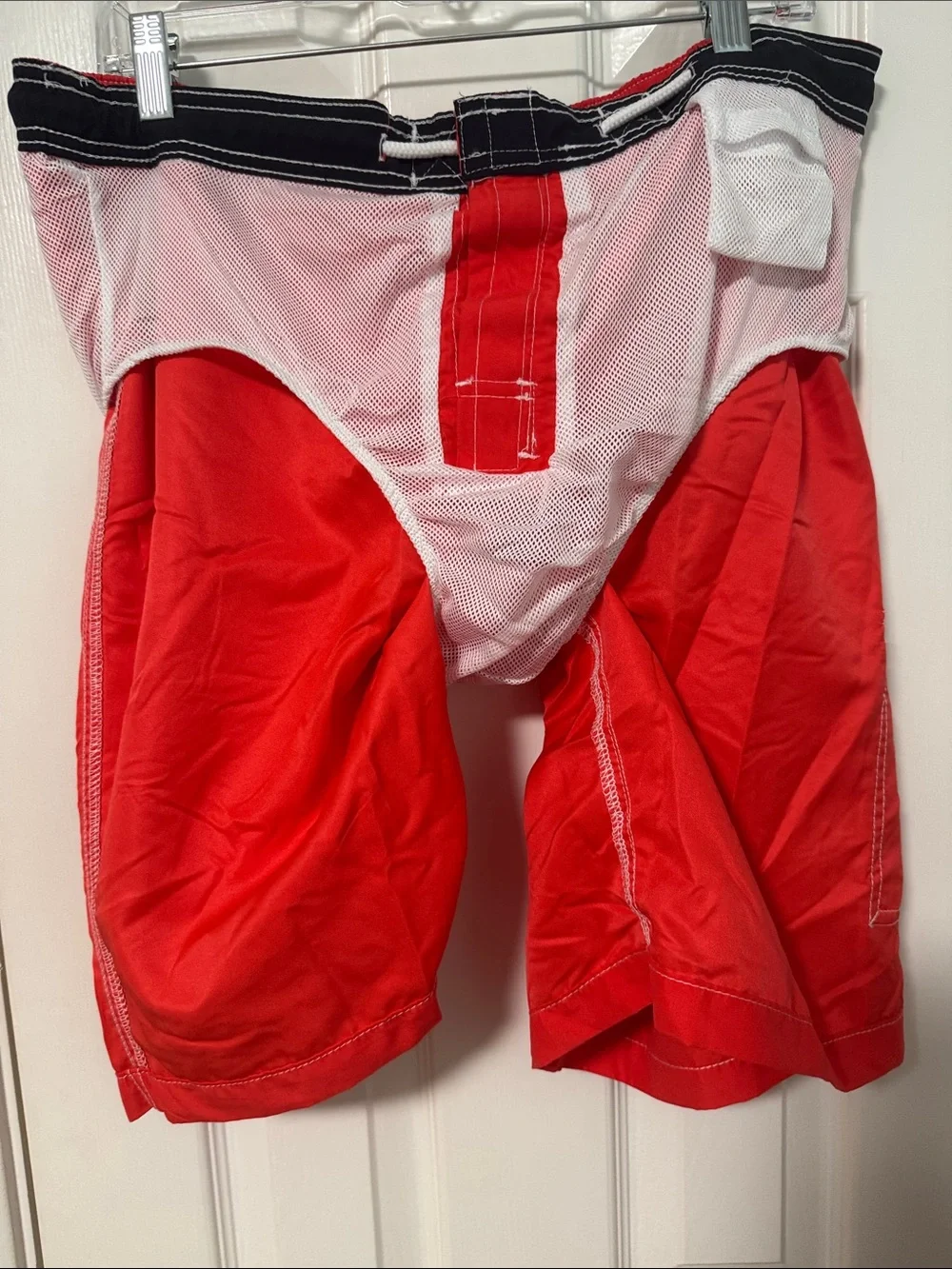 Merona Red Men's Swim Board Shorts with Side Cargo Pocket